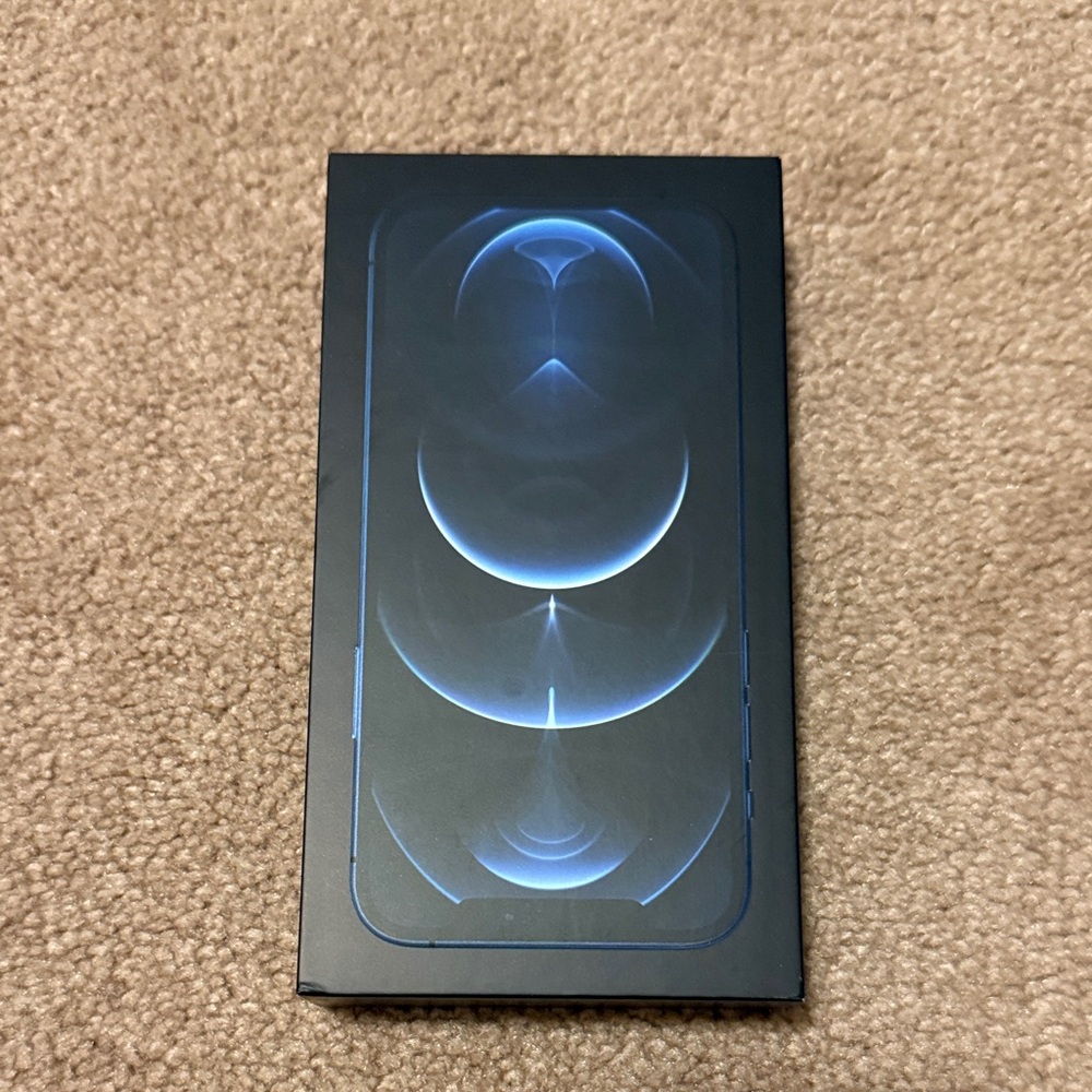 Apple iPhone Packaging with Blue Accents - Empty Box